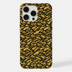 Gold Foil Abstract Pattern iPhone 15 Pro Max Case
