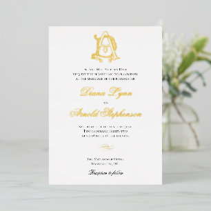 Gold Foil AD Monogram or DA Monogram