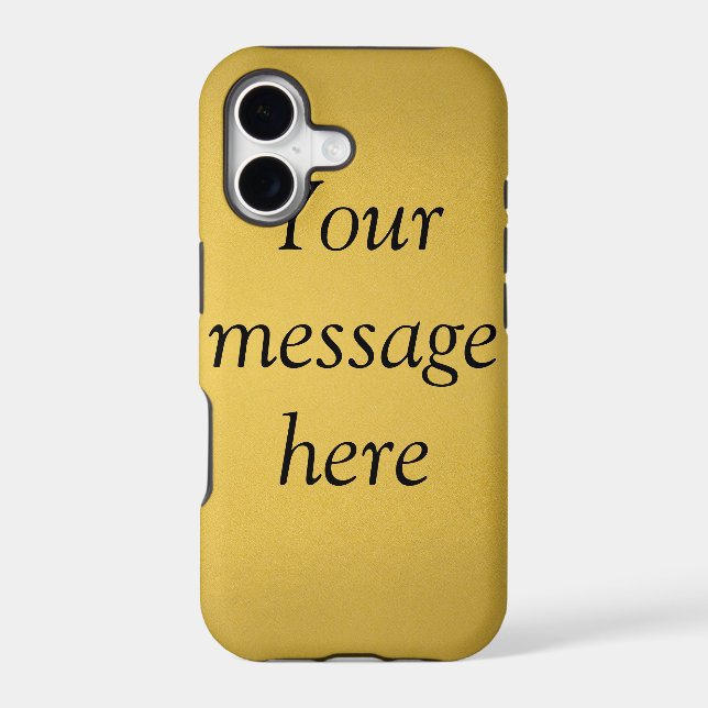 Gold foil add your custom message text hereglitter (Back)