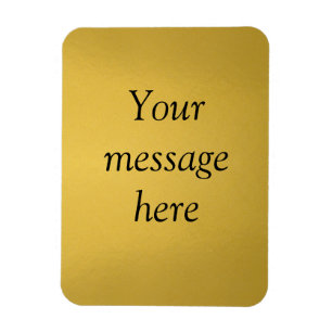 Gold foil add your custom message text hereglitter magnet