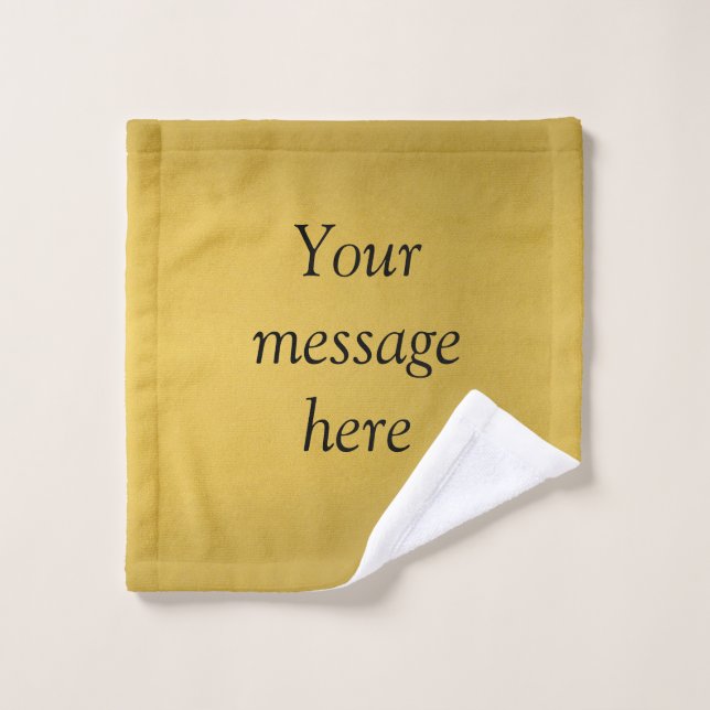 Gold foil add your custom message text hereglitter wash cloth (Wash Cloth)