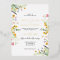 Gold foil anf wildflowers wedding invitation