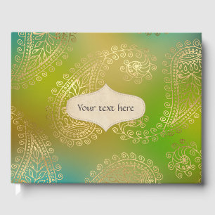 Gold Foil Arabian Guest Book