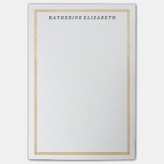 Gold Foil Art Deco Border Personalized Note Pad