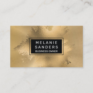Gold Foil Artistic   Metallic Background Business Card