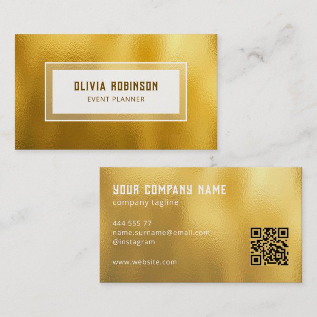 Gold Foil Background  Business Card (Front/Back)