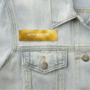 Gold Foil Background Name Tag