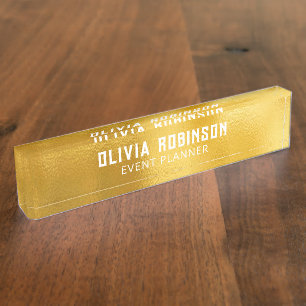 Gold Foil Background Nameplate