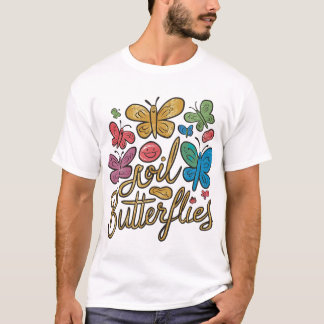 👕 🦋 Gold Foil Butterflies T-shirt Collection 🦋 