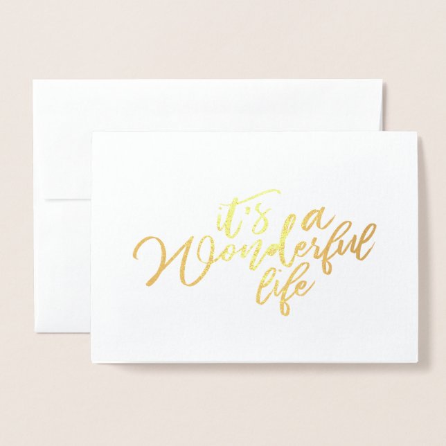 Gold Foil C’est une merveilleuse carte de Noël (Devant avec enveloppe)