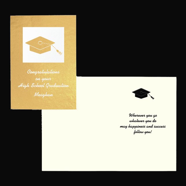 Gold Foil carte de diplôme d'études secondaires (Créateur téléchargé)