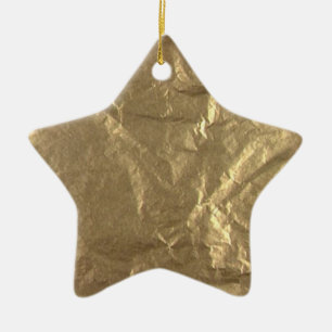 Gold Foil Ceramic Ornament