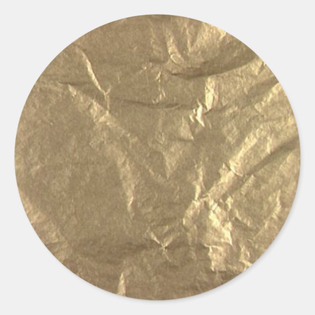 Gold Foil Classic Round Sticker (Front)