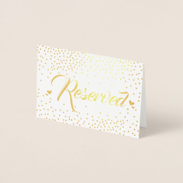 Gold Foil Confetti Reserved Foil Card (Front)
