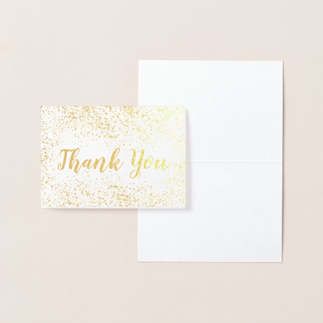 Gold Foil Confetti Thank You Card (Display)