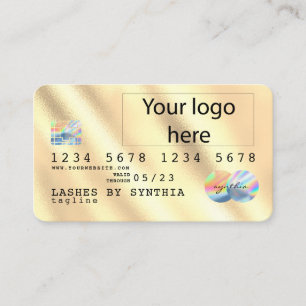 Gold foil Credit Card add your logo hologram