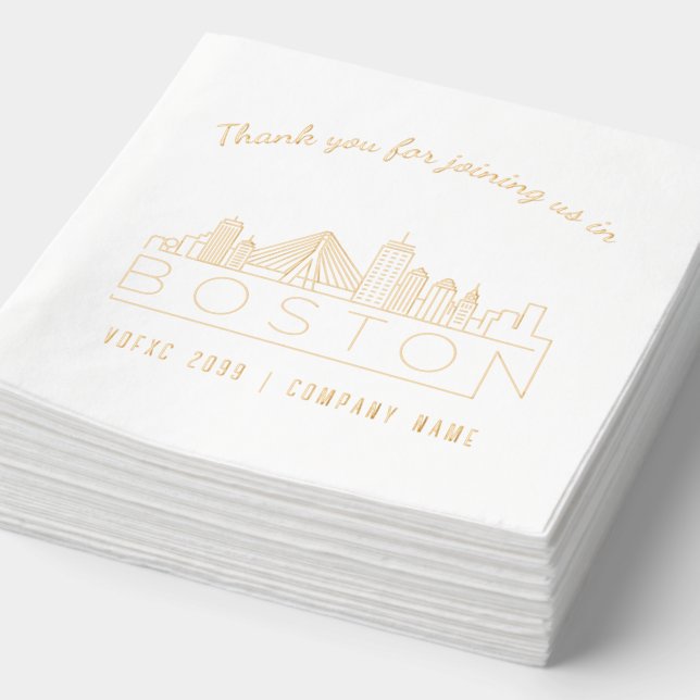 Gold Foil Custom Boston Corporate Event Naples (Détail)
