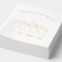Gold Foil Custom Dallas Corporate Event Napkins