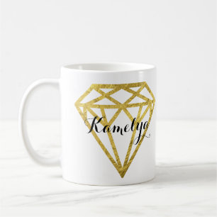 Gold Foil Diamond Coffee Mug