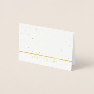 Gold Foil Dots and Name Foil Card