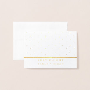Gold Foil Dots and Name & Table No. Foil Card