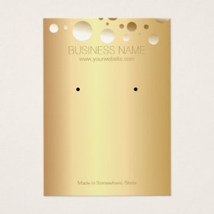 Gold Foil Dots Jewellery and Earring Display