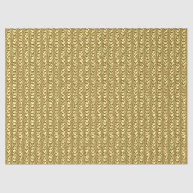 Gold foil draped look pattern tissue paper (Front)