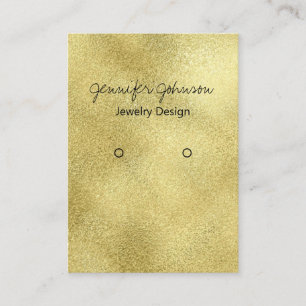 Gold Foil Earring Holder Display Card