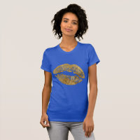 Gold Foil Effect Kiss T Shirt