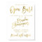 Gold Foil Effect Our Wedding Has An Open Bar Sign