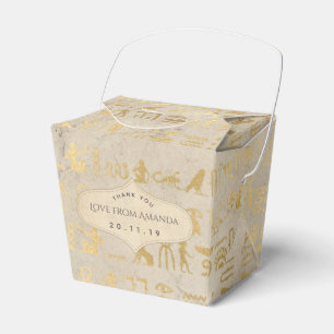 Gold Foil Egyptian Themed Party Favor Box