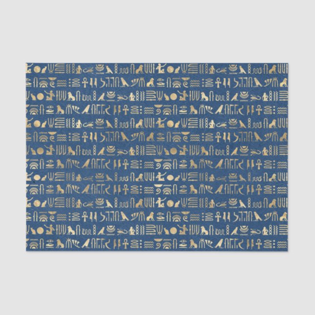 Gold Foil Egyptian Themed Party Tissue Paper (Front)