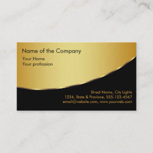 Gold Foil Elegant Retro Financial Services Business Card