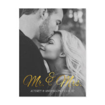 Gold Foil Enregistrer la carte postale Date