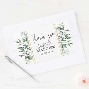 Gold Foil Eucalyptus Wedding Stickers