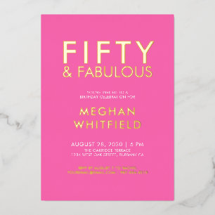 Gold Foil Fifty and Fabulous 50th Birthday Party