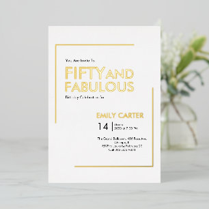 Gold Foil Fifty and Fabulous 50th Birthday Party