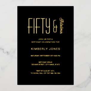 Gold Foil Fifty and Fabulous 50th Birthday Party