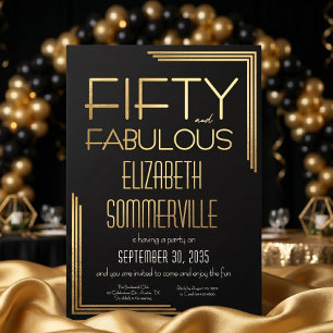 Gold Foil Fifty and Fabulous 50th Birthday Party