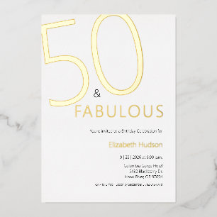 Gold Foil Fifty and Fabulous 50th Birthday Party 