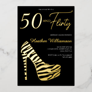 Gold Foil Fifty and Fabulous 50th Birthday Party 