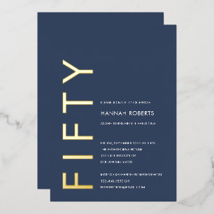 Gold Foil Fifty and Fabulous 50th Birthday Party