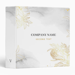 Gold Foil Flowers Binder
