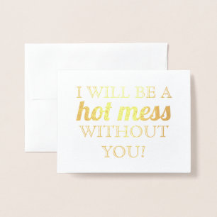 Gold Foil Funny Bridesmaid or Maid of Honour Foil Card
