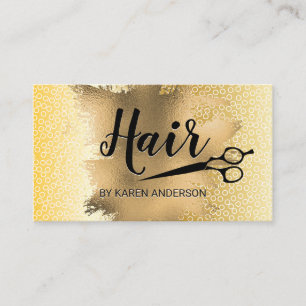 Gold Foil Geometric Circular Pattern Appointment Card