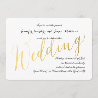 Gold Foil Glamour | Elegant Wedding Invitations