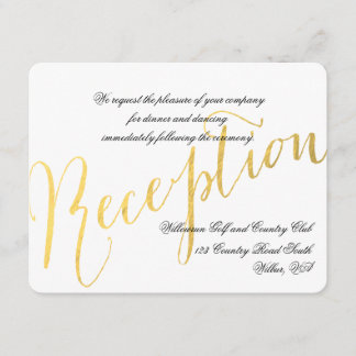 Gold Foil Glamour | Wedding Reception Invitation 2