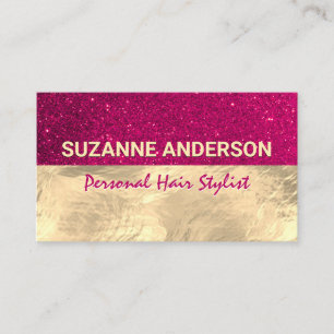 Gold Foil Glitter Background Business Card