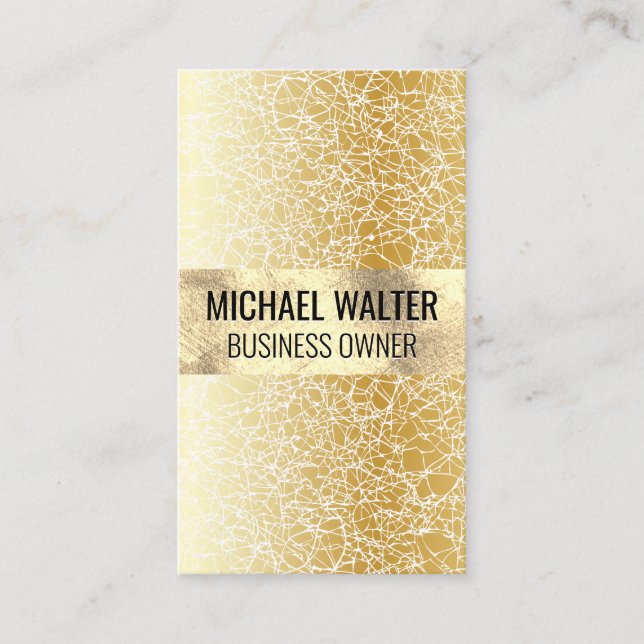 Gold Foil | Gold Abstract Texture Background Business Card (Front)