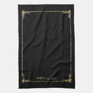 Gold Foil Great Gatsby Art Déco Serviettes d'hôtes